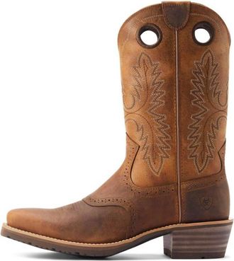 Ariat Mens Hybred Roughstock Sorrel Crunch Boot In Brown