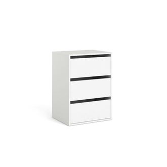 Dmora Cajonera Interior Con Tres Cajones, Color Blanco, 51 X 70 X 39 Cm, Con Embalaje Reforzado - Dmora