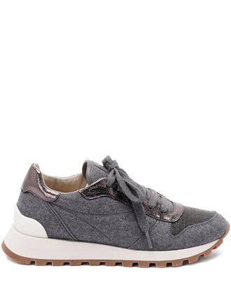 Brunello Cucinelli Sneakers con lacci - Grigio