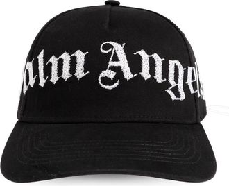 Palm Angels Pet met Klep - Heren - Petten - Zwart - ONE Size - Katoen - Accessoires
