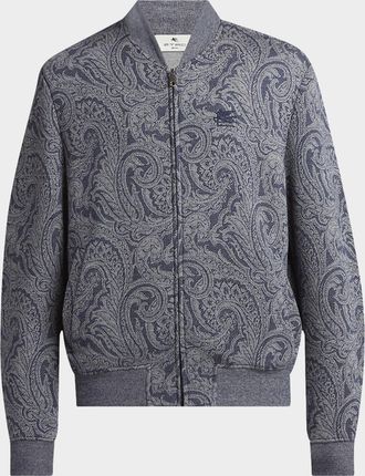 Etro Men & apos;s Paisley Full-Zip Bomber Jacket