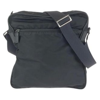 Prada Pre-owned Cross Body Bags, female, Black, Size: ONE SIZE Pre-owned Tessuto Nylon Shoulder Bag