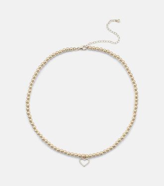 Sydney Evan Choker Open Heart in oro 14kt con diamanti