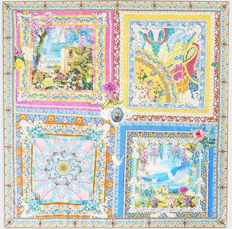 Camilla Nav&agrave;s Nouveau Embellished Silk Twill Scarf