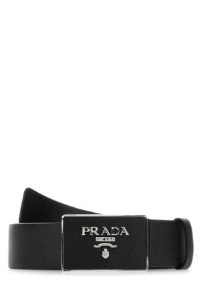 Prada Black Leather Belt