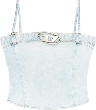 Diesel Lucy Denim Slim-tanktop voor dames (Blauw)