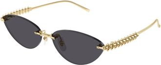 Cartier Clash de Cartier Grey Cat Eye Ladies Sunglasses CT0543S 002 58