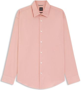 BOSS Relaxed-fit shirt in cotton poplin