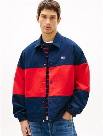 Tommy Hilfiger Mens Tommy Jeans Dark Wash Denim Ranch Jacket - Blue - L