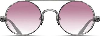 Matsuda M3128 Ronde Zonnebril - unisex - Accessoires - Grijs - Maat: 48 MM