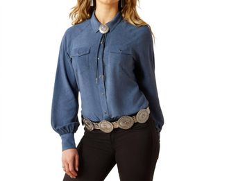 Ariat Juniper Long Sleeve Shirt In Dark Denim