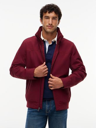 Tommy Hilfiger Mens Water-Resistant Hooded Regatta Jacket - Deep Rouge - XXXL
