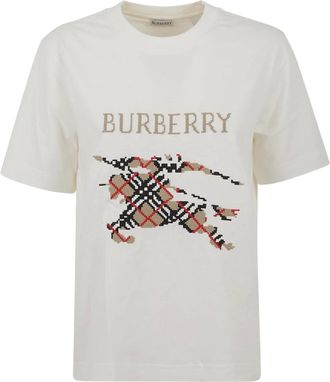 Burberry Tops, Dames, Grijs, M, Katoen, Frankie T-shirt
