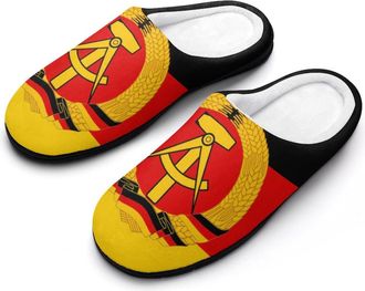 Generic Flag of German Democratic Republic Cotton Slippers for Women Indoor Outdoor Slipper Slip-On Memory Foam Home Shoes