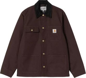 Carhartt Work in Progress Giacca Michigan con colletto a coste - Marrone