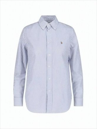 Polo Ralph Lauren Vertical Blue And White Striped Button-Down Shirt