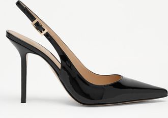 Russell & Bromley EVERLEIGH Womens Black Leather Slingback Stiletto