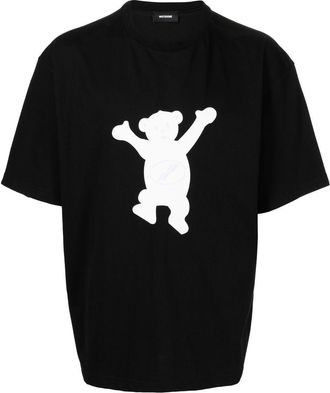 We11done teddy bear print T-shirt - unisex - Cotton - S - Black