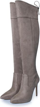 Michael Kors Pre-owned Womens Jamie suede stretch boots in taupe - Brown - Size EU 40