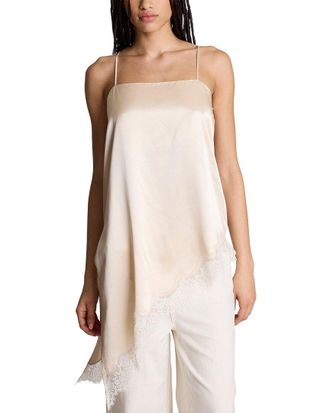 Kenneth Cole Asymmetric Lace Hem Long Cami