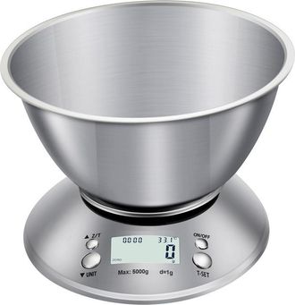 OEM 1 B&aacute;scula De Cocina De Acero Inoxidable, B&aacute;scula De Viaje Para Alimentos, Mini B&aacute;scula Digital Para Alimentos Con Pantalla, 5 Kg