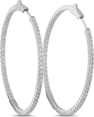 Luxury Bazaar Orecchini a cerchio con diamanti - Argento