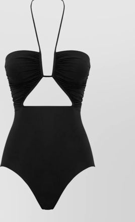 Rick Owens halter neck cutout one piece swimsuit