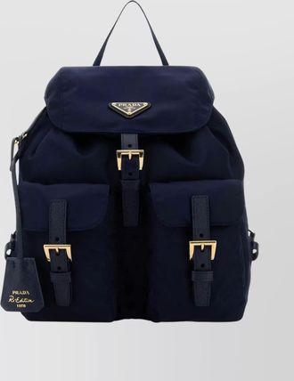 Prada small nylon backpack featuring adjustable straps
