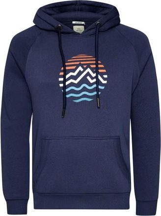 Greenbomb Mountain Stripes Trek Hoodie Hoodie f&uuml;r Herren | blau