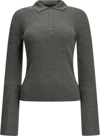 Max Mara Kasjmier poloshirt - Dames - Truien - Grijs - Maat: L Kasjmier