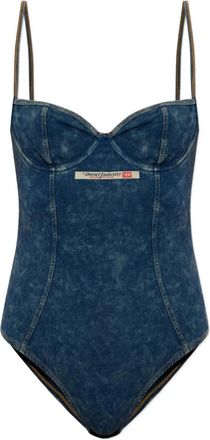Diesel Dames, Tops, Blauw, Maat: 3XS Katoen