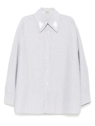 Kimhekim heart patched balloon shirt - Black