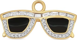 Sara Weinstock 18kt geelgouden Papua zonnebril bedel met diamant