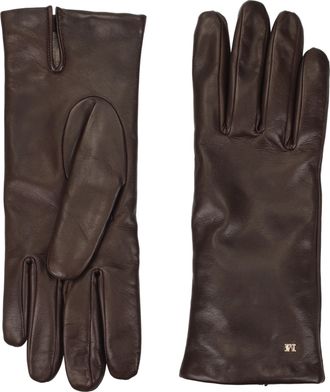 Max Mara Damess Bruin lederen handschoenen