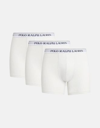 Ralph Lauren Mens RALPH LAUREN 3 PACK BOXER BRIEF TRUNKS WHITE - Size: 35/34/32