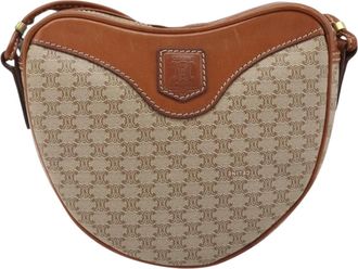 Celine Vintage Macadam Canvas Beige Canvas Backpack Bag (Pre-Owned)