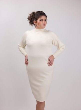 BeReal Off White Sweater Dress