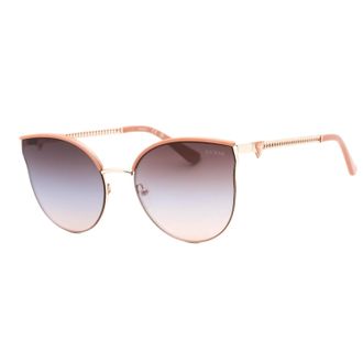 Guess Unisex Gu7762 Cat Eye Sunglasses Rose Gold - Tan Metal - One Size