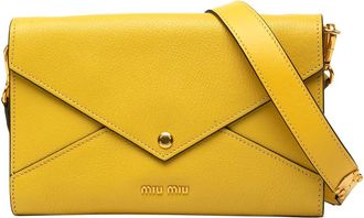 Miu Miu Pre-owned Miu Miu Goatskin Madras Envelope Crossbody Ladies ADDOBBFVSTI3WAKR