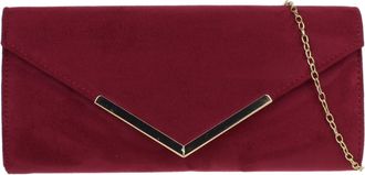 Girly HandBags Womens Small Frame Clutch Bag (Burgundy)