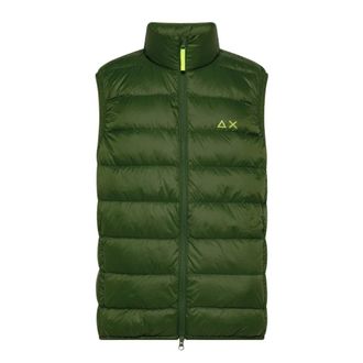 Sun 68 Piumino - Heren - Bodywarmers - Groen - 2XL - Leer - Jassen