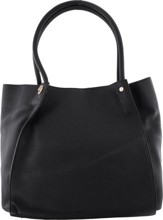 Roberto Cavalli Black Leather Tote Bag