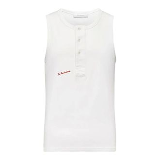 J.W.Anderson Logo-Embroidered T-Shirt - male - JW Anderson - Sleeveless Tops - White - S - Tops