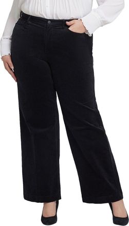 NYDJ Nydj Plus Teresa Black Wide Leg Jean