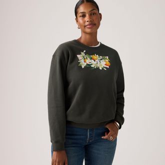 Levi's Graphic Everyday Crewneck Sweatshirt - Womens - XS - Black