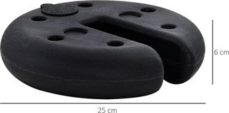 OUTSUNNY Canopy Weight Plate - Suitable for 20x20mm and 35x35mm | TJ Hughes