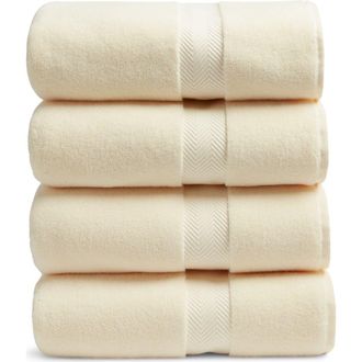 Nordstrom Organic Hydrocotton Set of 4 Bath Towels $140 Value in Yellow Pale at Nordstrom, Size 4 Piece Set