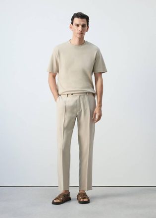 Mango T-shirt regular-fit 200 gsm bianco avorio - Uomo - XXL - MANGO MAN