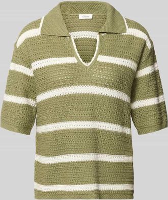 s.Oliver Red Label Regular Fit Poloshirt aus Baumwoll-Mix in Khaki, Gr&ouml;&szlig;e 34