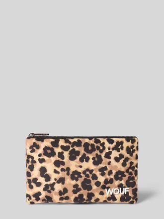 Wouf Pouch mit Allover-Animal-Print Modell Feline in Beige, Gr&ouml;&szlig;e 1